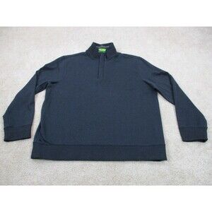 UNTUCKit Men's Dark Blue Zip Up Sweater